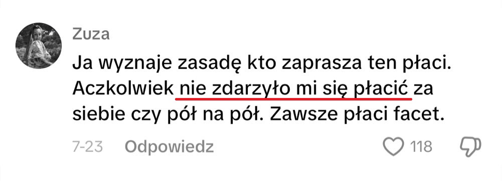 zaprasza ten kto płaci, mężczyzna